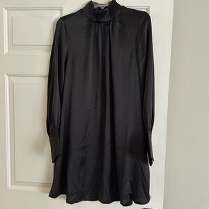 Elegant Black Long-Sleeve Dress